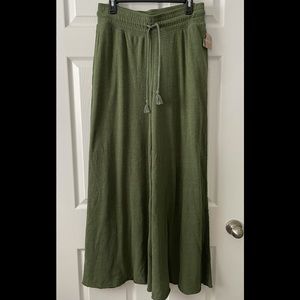 Free People Movement Green Wide Pants Medium NWT